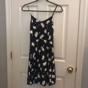 Blue dress with white flowers